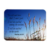 詩篇46:10わたしがまだ神であることを知りなさい マグネット (横)