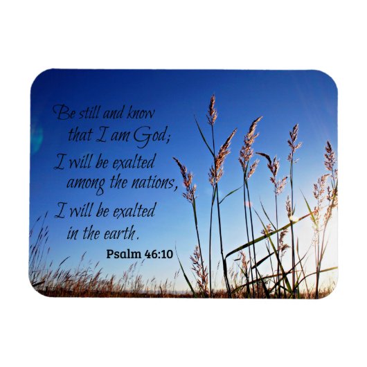詩篇46:10わたしがまだ神であることを知りなさい マグネット (横)