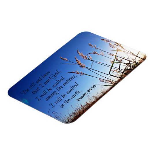 詩篇46:10わたしがまだ神であることを知りなさい マグネット (左側)