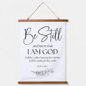 詩篇46:10わたしがまだ神であることを知りなさい 吊り下げ型タペストリー (正面)