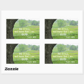 詩篇46:10わたしがまだ神であることを知りなさい。 長方形シール (シート)