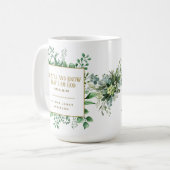 詩篇46:10わたしがまだ神であることを知カスタムれ コーヒーマグカップ (正面左)