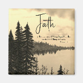 詩篇46:10わたしがまだ神の信仰であることを知りなさい マグネット (正面)