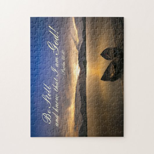 詩篇46:10わたしがまだ神の聖書であることを知りなさい ジグソーパズル (縦)