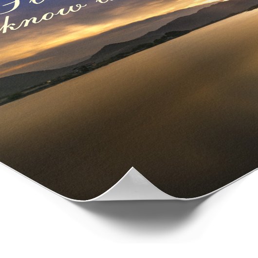 詩篇46:10わたしがまだ神の聖書であることを知りなさい ポスター (角)