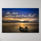 詩篇46:10わたしがまだ神の聖書であることを知りなさい ポスター (正面)