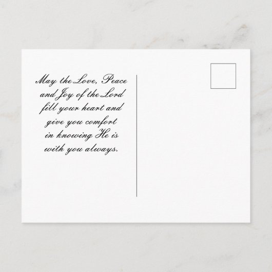 詩篇46:10わたしがまだ神の聖書であることを知りなさい ポストカード (裏面)