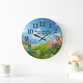 詩篇46:10わたしがまだ神の聖書であることを知りなさい ラージ壁時計 (ホーム)