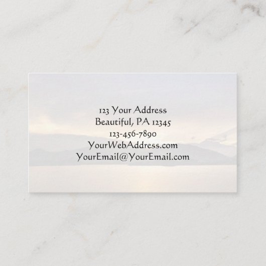 詩篇46:10わたしがまだ神の聖書であることを知りなさい 名刺 (裏面)