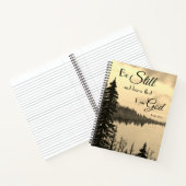 詩篇46:10わたしがまだ神セピアであることを知りなさい ノートブック (内部)