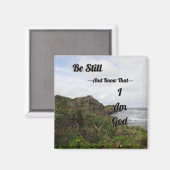 詩篇46:10わたしは神である詩篇の聖句 マグネット (正面/裏面)