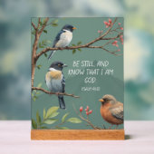 詩篇46:10キリスト教聖書聖句像 アクリルサイン (ニュートラル)