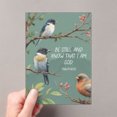 詩篇46:10キリスト教聖書聖句像 アクリル招待状 (インサイチュ (ポータブル))