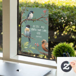 詩篇46:10キリスト教聖書聖句像 ウィンドウサイン