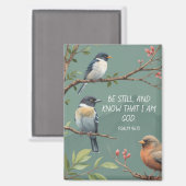 詩篇46:10キリスト教聖書聖句像 マグネット (正面/裏面)