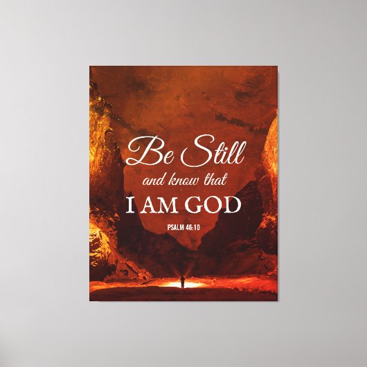 詩篇46:10クリスチャンを知っている キャンバスプリント (正面)