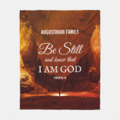 詩篇46:10クリスチャンを知っている フリースブランケット (正面)