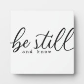 詩篇46:10ベストルバイブル聖なる書物、 経典標識 フォトプラーク (正面)