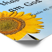 詩篇46:10私が神であることを知りなさい ポスター (角)