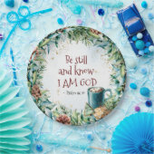 詩篇46:10私が神のクリスマスであることを知っている ペーパープレート (パーティー)