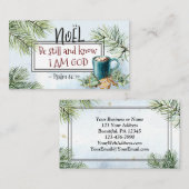 詩篇46:10私が神のクリスマスであることを知っている 名刺 (正面/裏面)