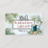 詩篇46:10私が神のクリスマスであることを知っている 名刺 (正面)