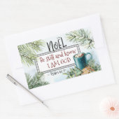 詩篇46:10私が神のクリスマスであることを知っている 長方形シール (封筒)