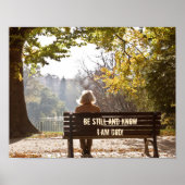 詩篇46:10私が神のポスターであることを知りなさい ポスター (正面)