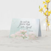 詩篇46:10私が神の聖句であることを知りなさい カード (黄色い花)