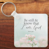 詩篇46:10私が神の聖句であることを知りなさい キーホルダー (正面)