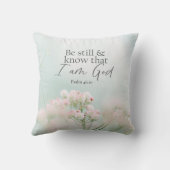 詩篇46:10私が神の聖句であることを知りなさい クッション (裏面)