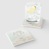 詩篇46:10私が神の聖句であることを知りなさい ストーンコースター (横)