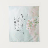 詩篇46:10私が神の聖句であることを知りなさい タペストリー (正面)