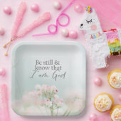 詩篇46:10私が神の聖句であることを知りなさい ペーパープレート (パーティー)