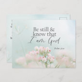 詩篇46:10私が神の聖句であることを知りなさい ポストカード (正面/裏面)