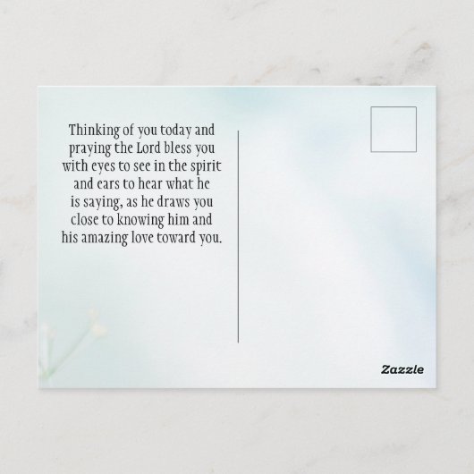 詩篇46:10私が神の聖句であることを知りなさい ポストカード (裏面)