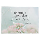 詩篇46:10私が神の聖句であることを知りなさい ラージペーパーバッグ (裏面)