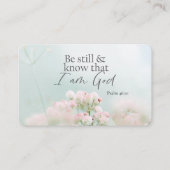 詩篇46:10私が神の聖句であることを知りなさい 名刺 (正面)