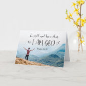 詩篇46:10私が神の聖書であることを知りなさい カード (黄色い花)