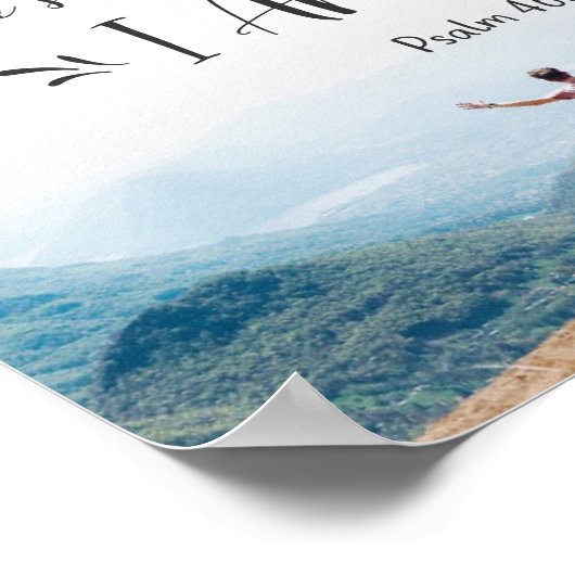 詩篇46:10私が神の聖書であることを知りなさい ポスター (角)