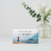 詩篇46:10私が神の聖書であることを知りなさい 名刺 (スタンド正面)