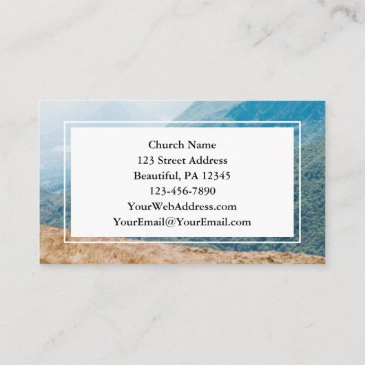 詩篇46:10私が神の聖書であることを知りなさい 名刺 (裏面)