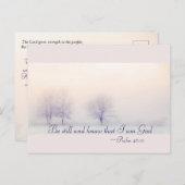 詩篇46:10私は神であり、クリスマスであることを知っている シーズンポストカード (正面/裏面)