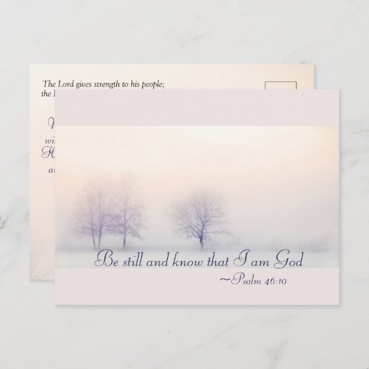 詩篇46:10私は神であり、クリスマスであることを知っている シーズンポストカード (正面/裏面)