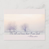 詩篇46:10私は神であり、クリスマスであることを知っている シーズンポストカード (正面)