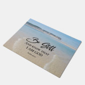 詩篇46:10私は神である、海 ドアマット (アングル)