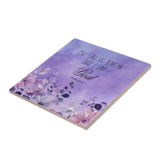 詩篇46:10聖書の箇所 タイル (側面)