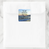 詩篇46:10聖書の聖句を知っている スクエアシール (バッグ)