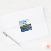 詩篇46:10聖書の聖句を知っている スクエアシール (封筒)