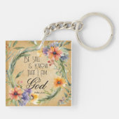 詩篇46:10聖書の聖句 キーホルダー (裏面)